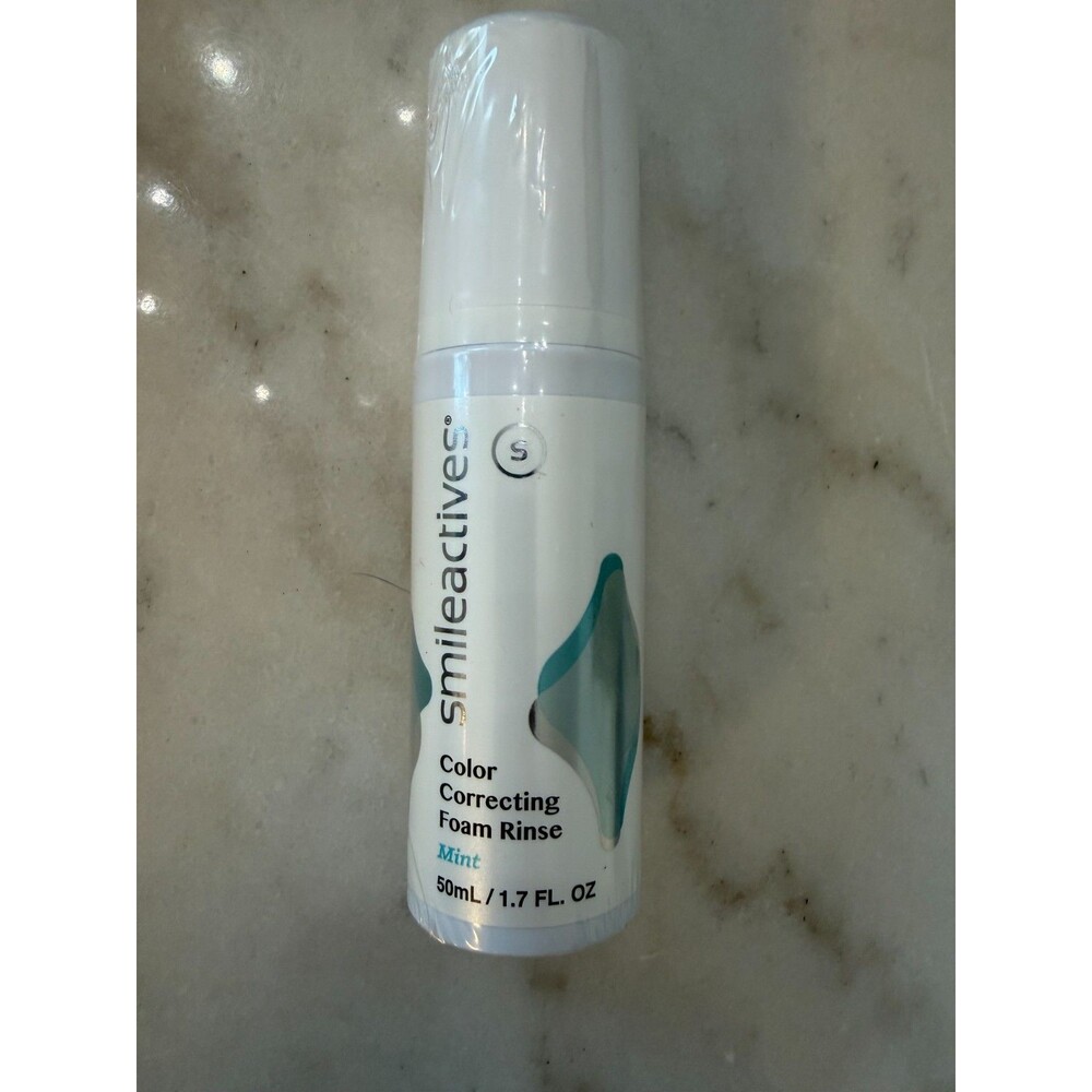 Smileactives Instant Color Correcting Foam Rinse Teeth Whitening Mint 1.7oz New